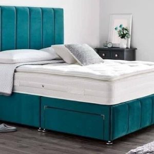Olivia Bordeaux Divan Bed With Footboard